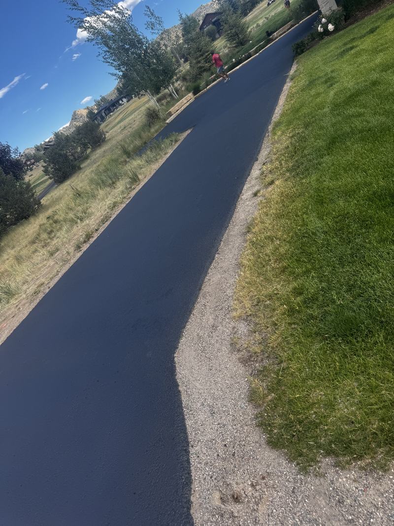 A long private driveway surfaced end to end in the Eagle River Valley