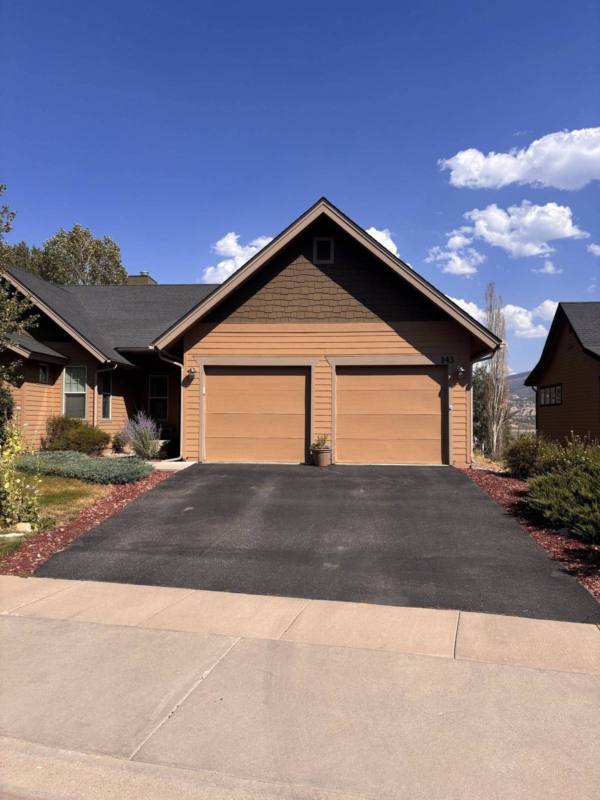 A resurfaced driveway at a home in the Eagle River Valley